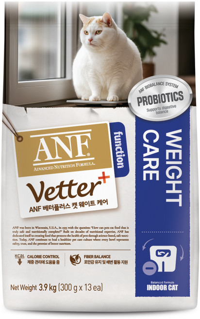 ANF 베터플러스 캣 기능성 사료, 다이어트+장건강, 3.9kg, 1개