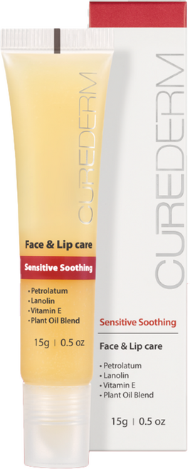 큐어덤 센스티브 수딩 페이스 & 립 케어, 15g, 1개