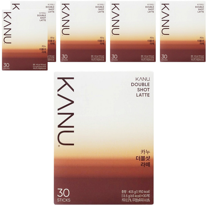 KANU 漸層奶香雙拿鐵咖啡, 13.5g, 30條, 6盒