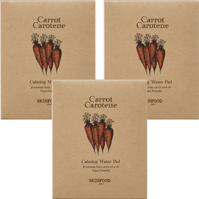 SKINFOOD 胡蘿蔔調理清透爽膚棉 2片, 5包, 3盒