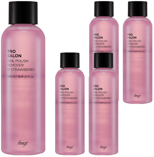 더페이스샵 프로 살롱 네일 리무버 01스트로베리, 500ml, 5개