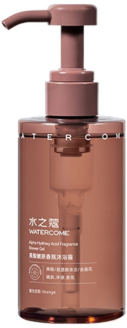 WATERCOME 水之蔻 果酸嫩膚香氛沐浴露 橘光掠影 Alpha Hydroxy Acid Fragrance Shower Gel, 300ml, 1件