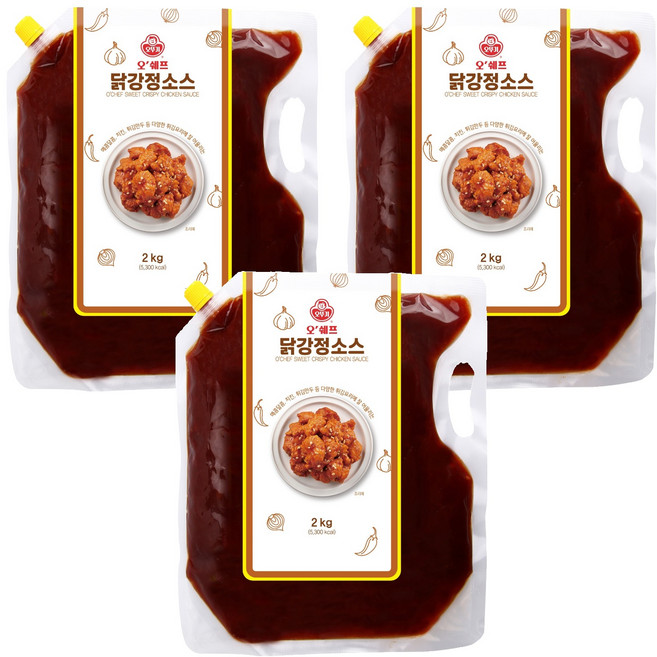 오뚜기 오쉐프 닭강정소스, 3개, 2kg