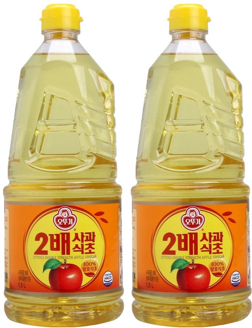 오뚜기 2배 사과식초, 1.5L, 2개