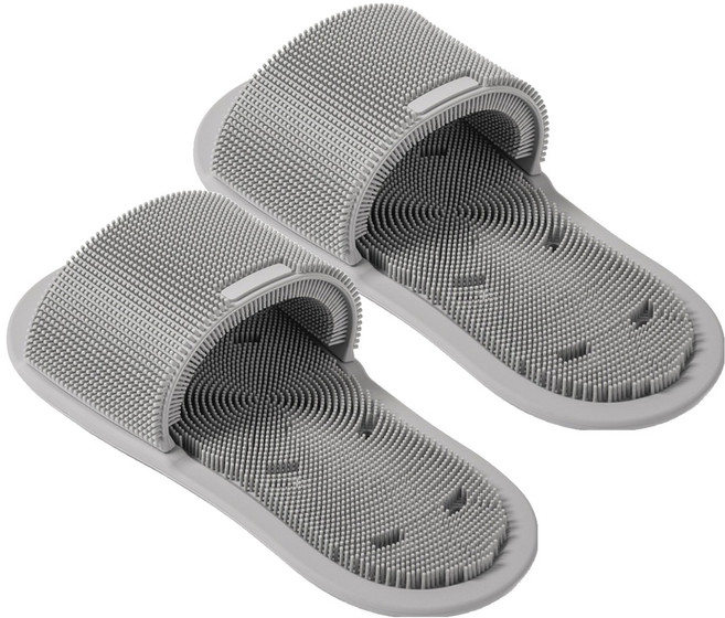 아브카 발 각질 제거 풋 브러쉬 매트, 2개