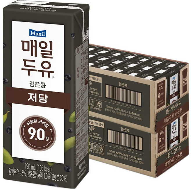 매일두유 검은콩, 190ml, 48개