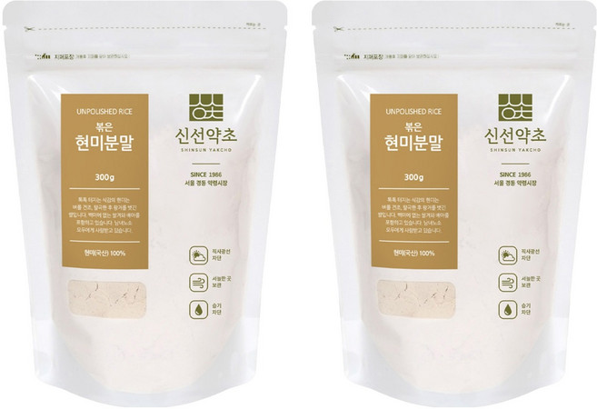 신선약초 볶은 현미분말, 2개, 300g