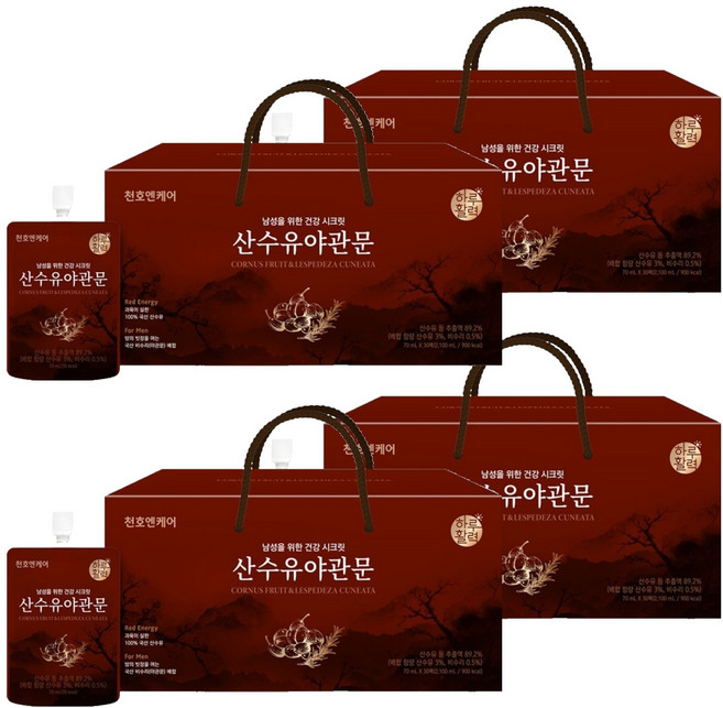 하루활력 남성을 위한 건강 시크릿 산수유야관문, 2.1L, 4개