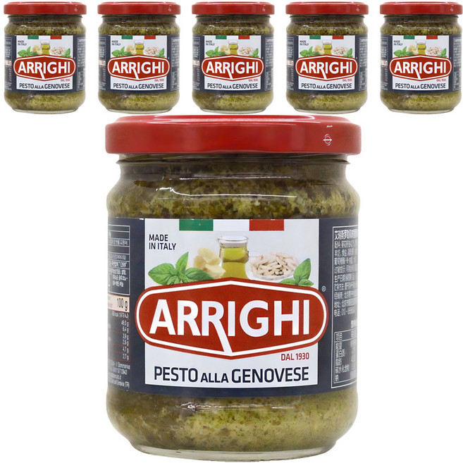아리기 바질페스토 파스타소스, 190g, 6개