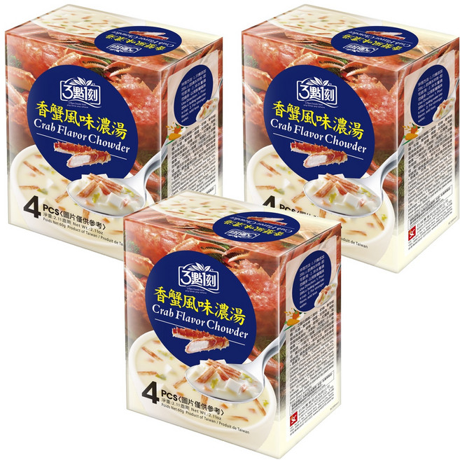 3點1刻 香蟹風味濃湯, 60g, 3盒