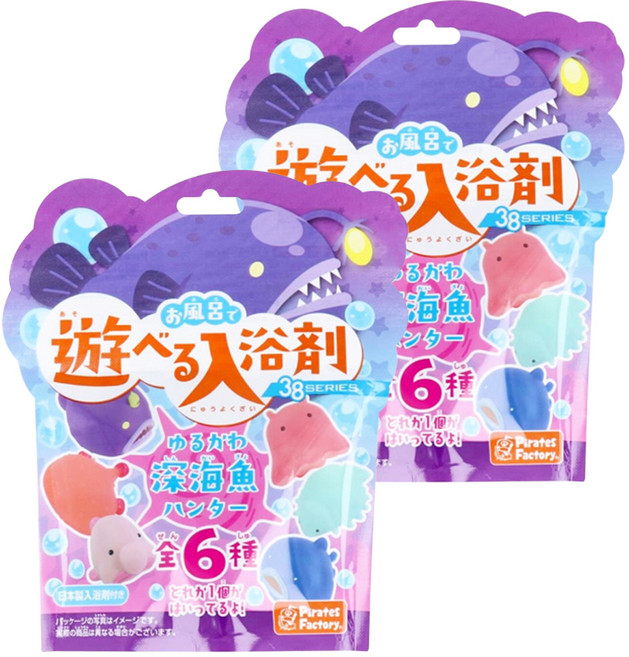 Pirates Factory 深海魚入浴劑 附玩具, 25g, 2包