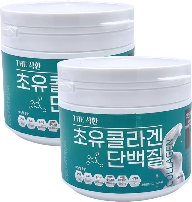 더 착한 초유 콜라겐 단백질 쉐이크, 2개, 210g - 쿠팡