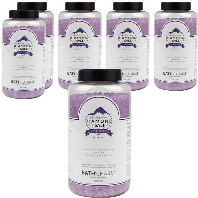 바스참 히말라야 다이아몬드솔트 입욕제 라벤더, 1.2kg, 6개