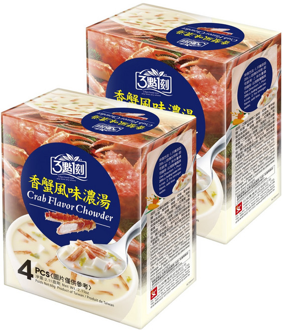 3點1刻 香蟹風味濃湯, 60g, 2盒