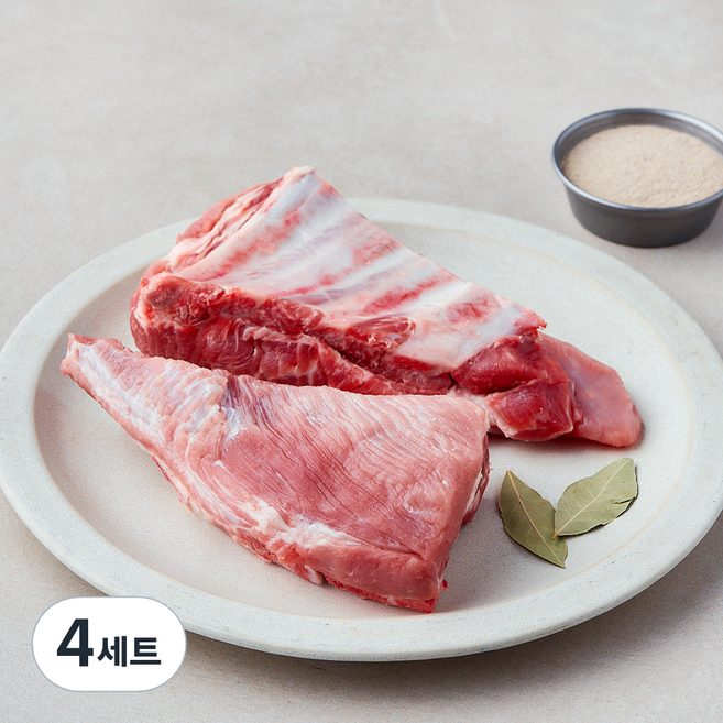 도드람한돈 갈비 수육용 800g + 보쌈 분말스프 40g x 2p 세트 (냉장), 4세트