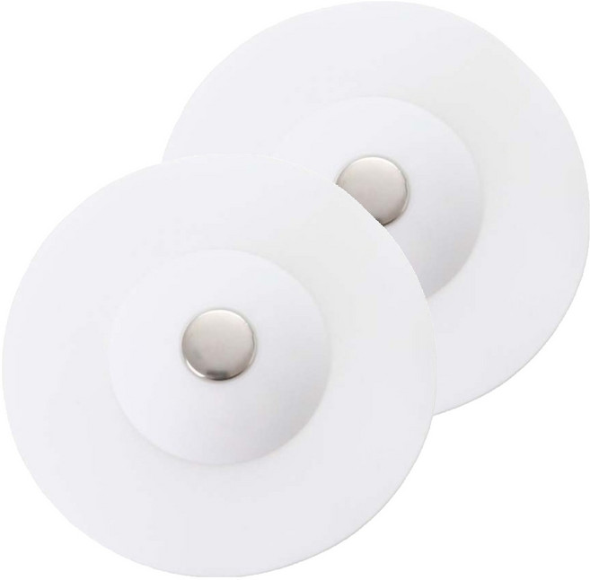 withWIN 원터치 세면대 배수구 캡 2p, 화이트