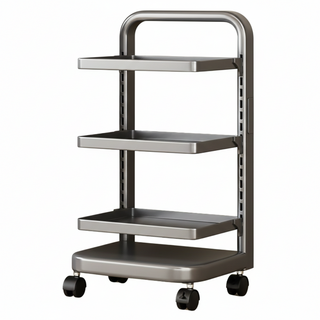 小麥購物 多功能移動置物架 3板 L1247, 3層, 槍灰色