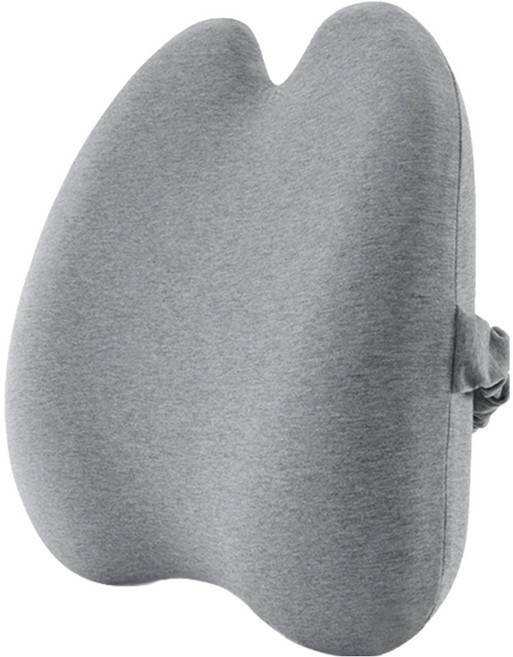 西格傢飾 H型記憶棉包覆腰靠墊 包裹托扶 脊椎分區系統 高彈綁帶, 淺灰色