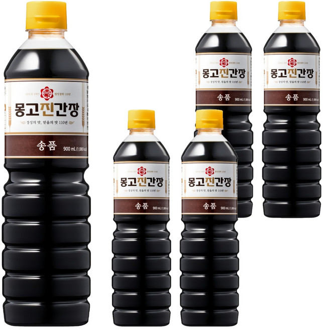 몽고진간장 송품, 900ml, 5개