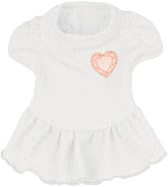 강아지 외출 나들이 원피스, 화이트, 1개