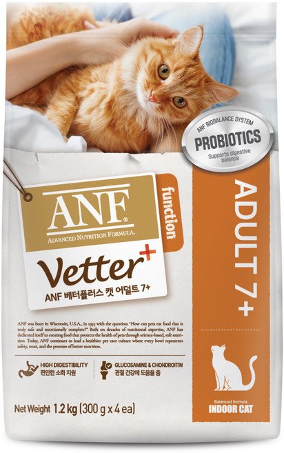 ANF 베터플러스 캣 기능성 사료 에이징 7+, 어덜트, 1.2kg, 1개