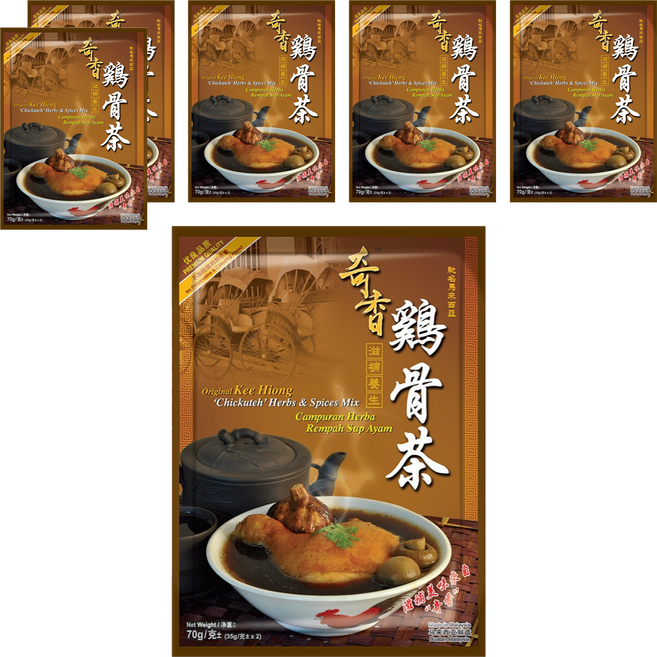 奇香 馬來西亞雞骨茶湯料包 2包, 70g, 6袋