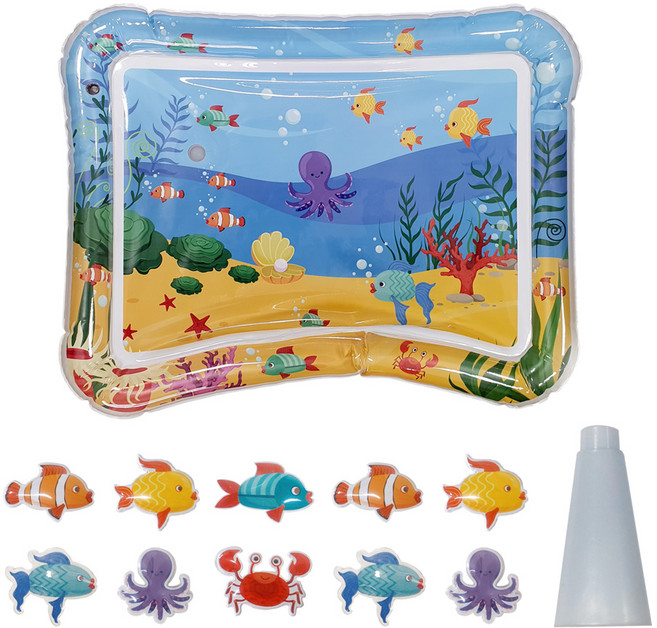 아가프라 워터 플레이 매트 + 물고기 10p 랜덤발송 + 전용스크류, 1세트