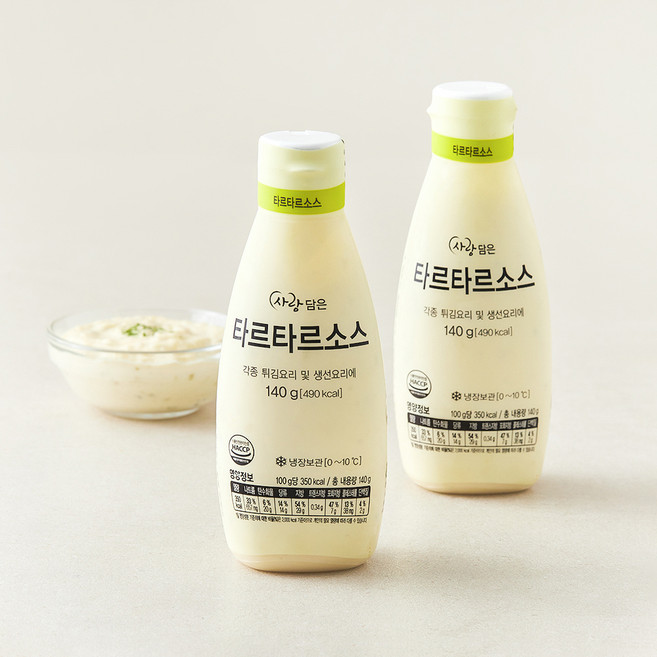 사랑과정성 사랑담은 타르타르소스, 140g, 2개
