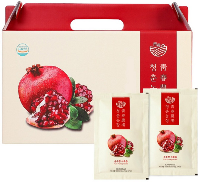 청춘농장 순수한 석류즙100, 80ml, 30개