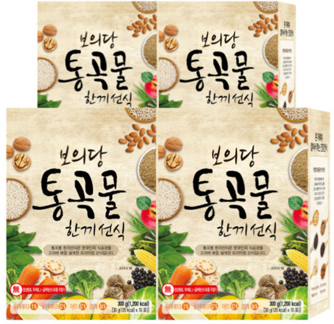 보의당 통곡물 한끼 선식가루, 300g, 4개