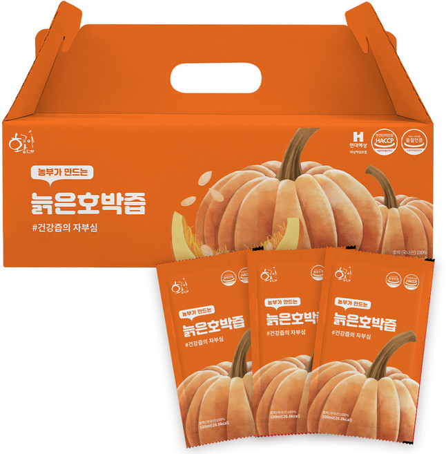 황금이네 늙은 호박즙, 100ml, 30개