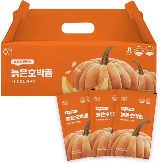 황금이네 늙은 호박즙, 100ml, 30개 - 쿠팡