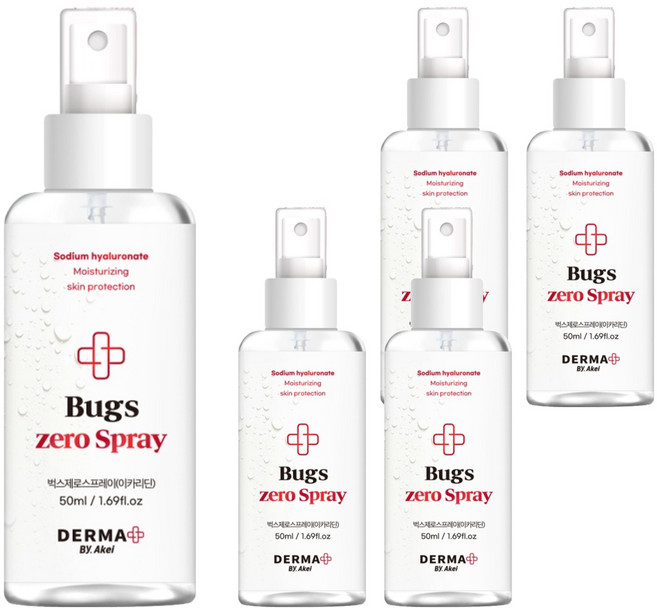 아케이 더마 벅스제로 스프레이, 50ml, 5개