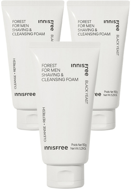 이니스프리 포레스트 쉐이빙 & 클렌징 폼, 150g, 3개