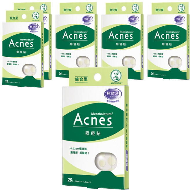 MENTHOLATUM 曼秀雷敦 Acnes 台灣公司貨 痘痘貼 極致薄綜合型, 26片, 6盒