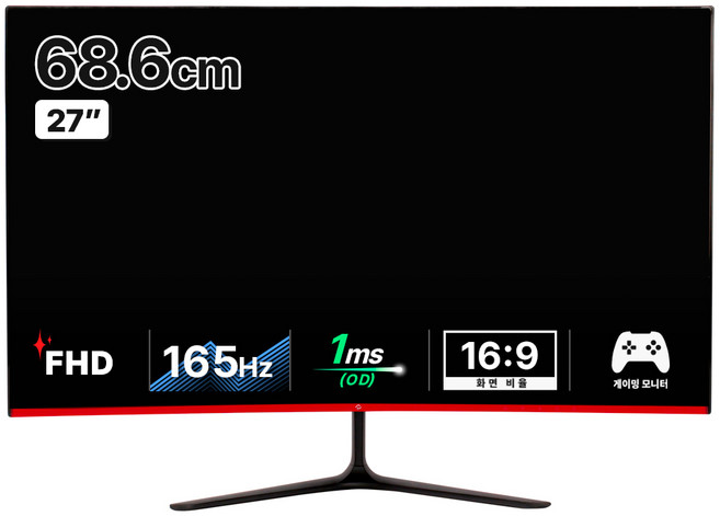 레안텍 FHD ArkCell 게이밍 커브드 모니터, 68.6cm, RAC27CG165(무결점)