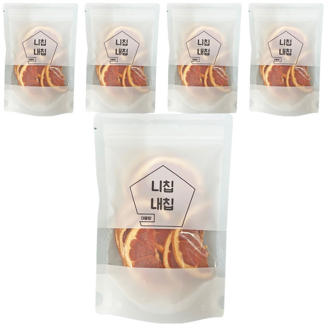 니칩내칩 바삭바삭 잘 말린 건조자몽 반절컷, 40g, 5개