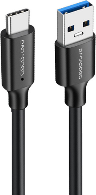 바라보고 USB3.2 C타입 고속충전케이블 10Gbps, 30cm, 블랙, 1개
