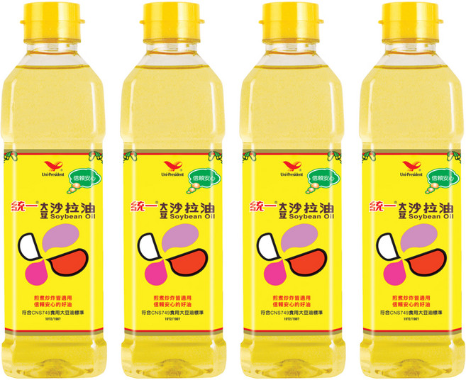 統一 大豆沙拉油, 760ml, 4瓶