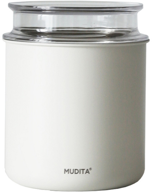 무디타 리본제이 스텐 이중 잠금 진공 원두 보관용기 700ml, 화이트샌드, 1개