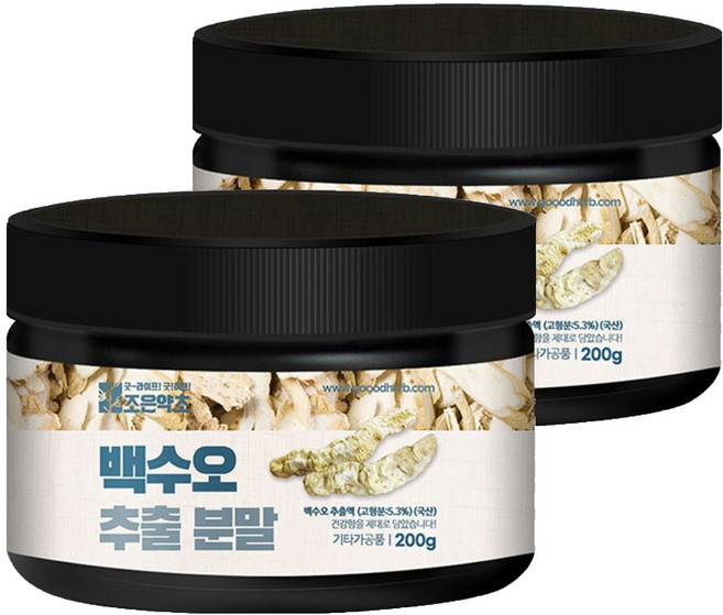 조은약초 백수오 추출분말, 2개, 200g