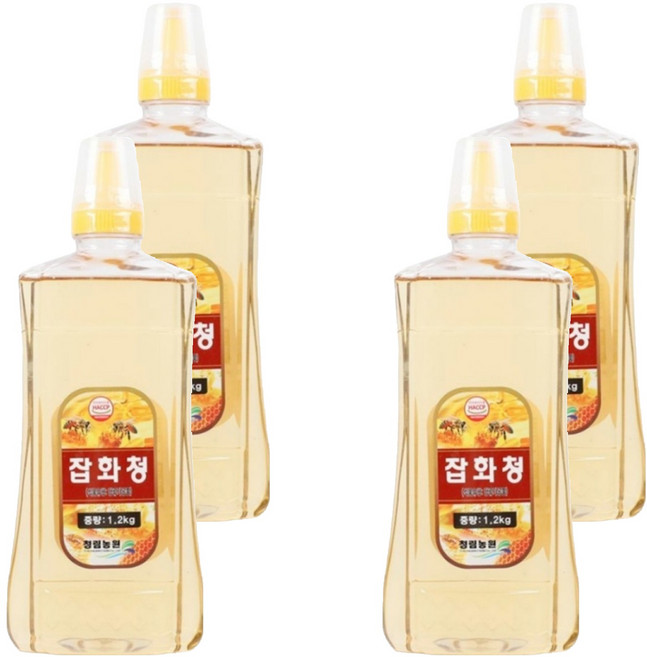 청림식품 소울백서 잡화청 사양벌꿀 요리 카페 가정용, 1.2kg, 4개