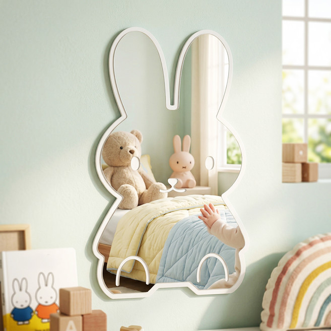 한봄누리 귀여운 동물 모양 아크릴 거울, 토끼