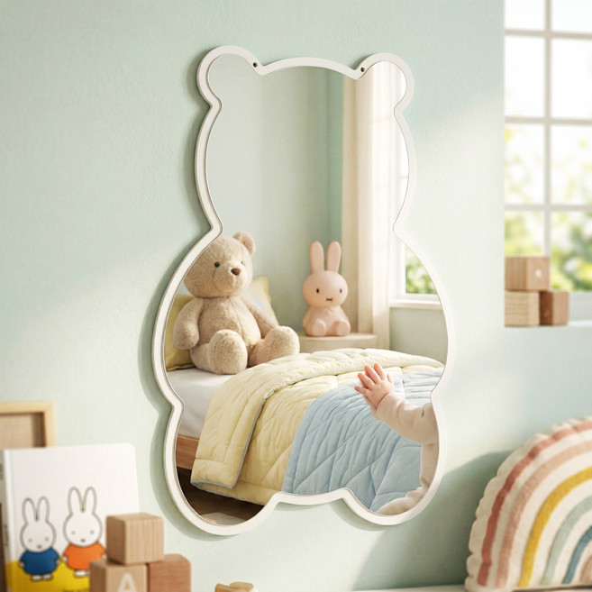 한봄누리 귀여운 동물 모양 아크릴 거울, 곰B