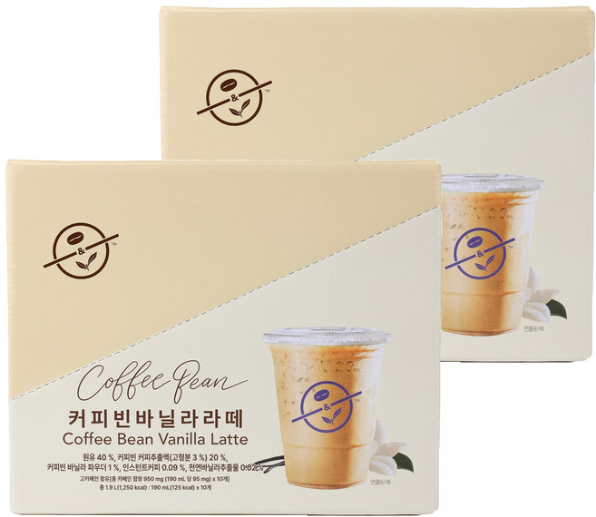 The Coffee Bean 香草拿鐵袋裝咖啡, 190ml, 20個