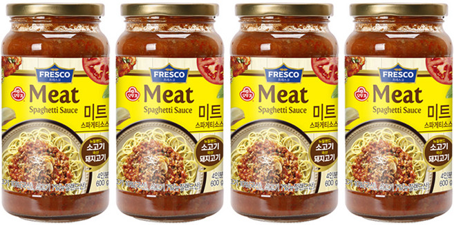 오뚜기프레스코 미트 파스타 소스, 600g, 4개
