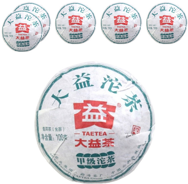 대익차 보이차 갑급타차 생차, 100g, 6개, 1개입