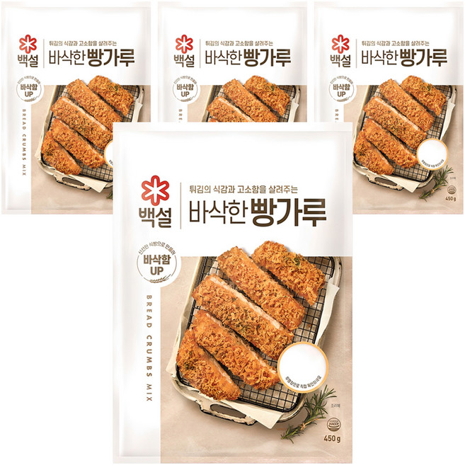 백설 빵가루, 450g, 4개