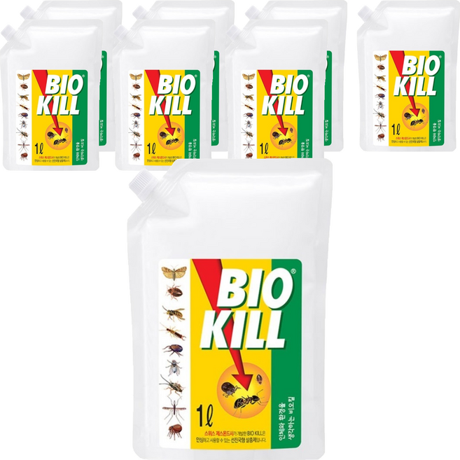 비오킬 살충제 파우치형 리필 1L, 1개, 8개