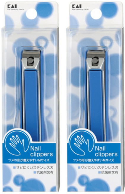 카이 뉴 네일 스텐 손톱깎이 중, 혼합색상, 2개